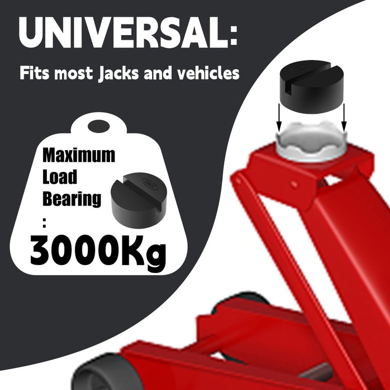 DEDC Universal Jack Stand Pad Adapter Pinch Weld Side Frame Rail Protector 2 Pack - Image 3